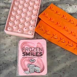 Pink and Orange Novelty Ice Trays
